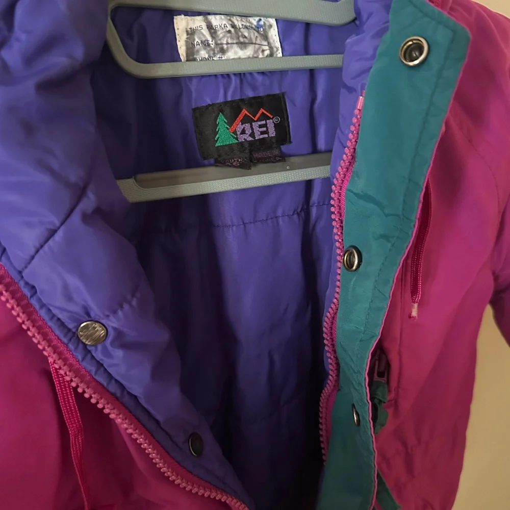 Vintage REI Pink purple and Teal Kids Jacket
